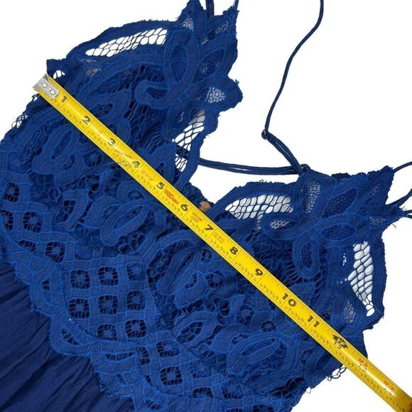 Free People lace Blue Adella Slip Dress - Picture 8 of 14